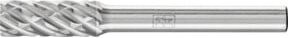 PFERD Hochleistungsfrässtift STEEL Zylinder ZYA aus Hartmetall in Silber, Durchmesser: 8 mm, Länge: 20 mm, Schaft-Durchmesser: 6 mm, für Stahl - Bild 1