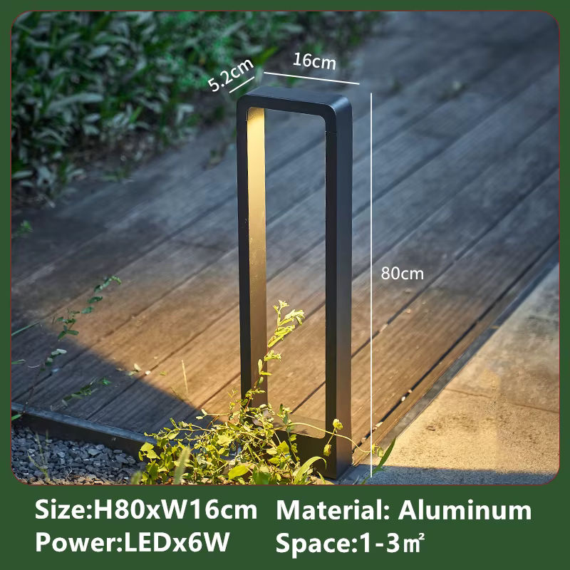 TRAZOS LED Gartenstrahler Modern Aluminium Schwarz IP54 Outdoor Landschaftsscheinwerfer 6W Warmweiß Höhe: 80 cm - Bild 6
