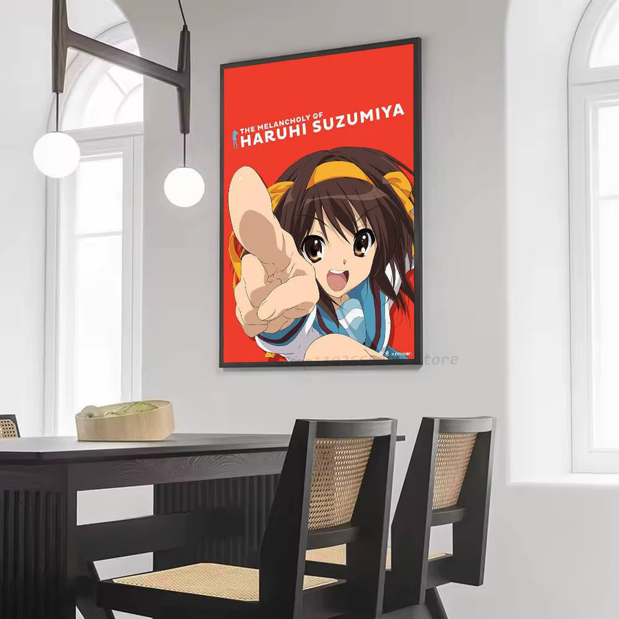 The Melancholy Of Haruhi Suzumiya Anime Poster Aufkleber, wasserfester Wandkunstdruck in Multicolour für deine Wohnzimmer und Schlafzimmer Dekoration - Bild 5