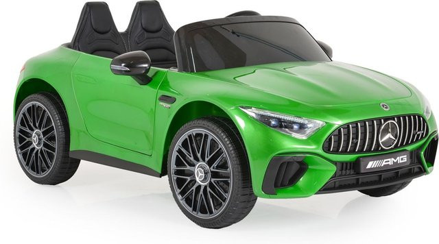 Moni Mercedes-Benz Elektroauto Zweisitzer mit Licht und Sound grün - Bild 1
