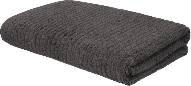 LIVARNO Frottier-Duschtuch aus Baumwolle in Grau, Breite: 70 cm, Höhe: 140 cm - Bild 1