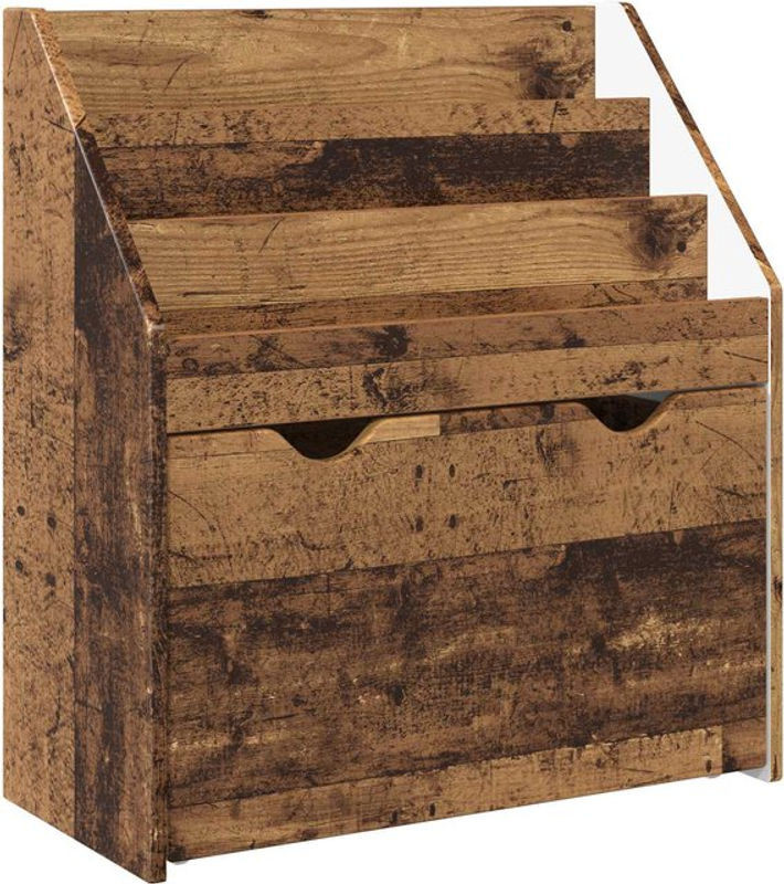 vidaXL Kinderregal aus Holzwerkstoff in Braun im Landhausstil, B/T/H: 60 x 29,5 x 69 cm - Bild 1