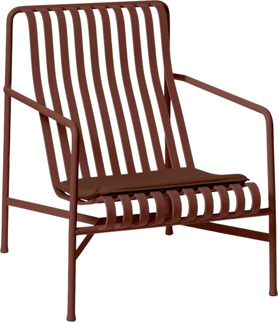 HAY Sitzauflage für Palissade Lounge Chair High in Rot aus Outdoor-Stoff - Bild 1