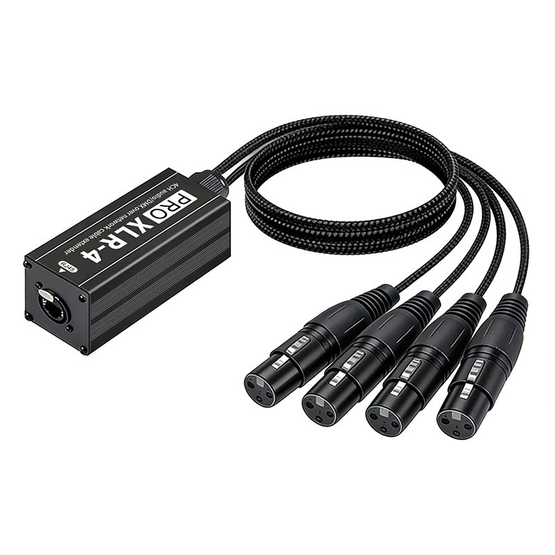 TITAK 1 Paar XLR-4 auf RJ45 Adapter XLR-4 4CH auf Ethernet LAN Verlängerungskabel für Audio-DMX-über-Ethernet Bühnen-Sound und Beleuchtungssysteme in Schwarz - Bild 3