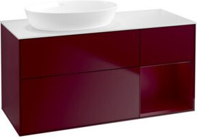V&B Waschtischunterschrank Finion mit Wandbeleuchtung in Weiß, B/T/H: 120 x 50,1 x 50,1 cm - Bild 1