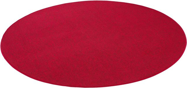 Snapstyle Feinschlingen Velour Teppich Strong Rot Rund Durchmesser: 160 cm - Bild 1