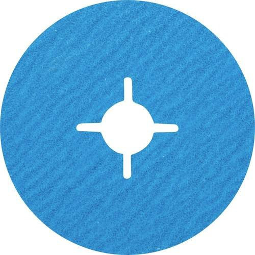PFERD Z-COOL 60 Zirkon Fiberscheibe für kühlen Schliff auf Edelstahl, Durchmesser: 115 mm, Farbe: Blau, 25 Stück - Bild 1
