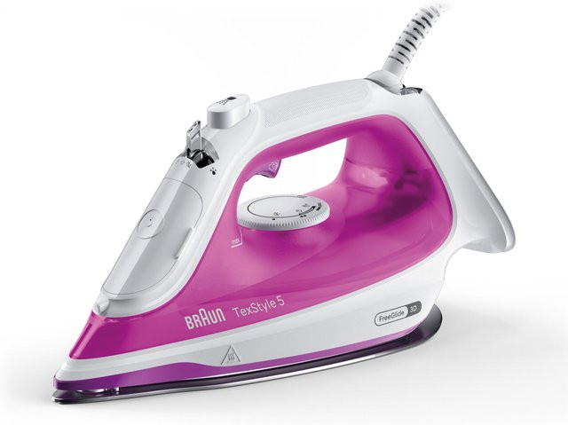 Braun TexStyle 5 SI 5225 PU Dampfbügeleisen in Lila-Weiß mit 2500 Watt und vertikaler Dampffunktion - Bild 1