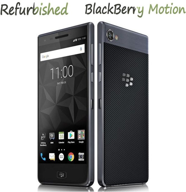 Blackberry Motion Refurbished Smartphone Schwarz mit 4 GB RAM, 32 GB ROM, 5,5 Zoll Display und Android 7.1 - Bild 1