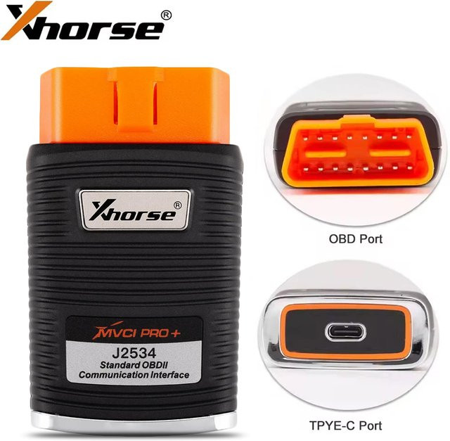 Xhorse MVCI PRO+ J2534 Diagnose- und Programmierkabel in Schwarz für Benz, VW und Ford mit D-PDU J2534 Protokoll-Unterstützung - Bild 1