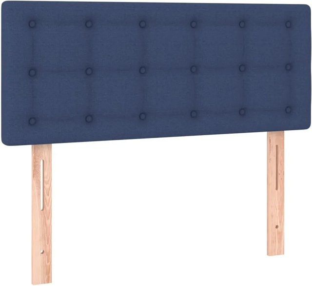 vidaXL LED Kopfteil Blau mit USB-Ladeport und integrierter Beleuchtung, Stoff, B/T/H: 80 x 5 x 78-88 cm - Bild 1