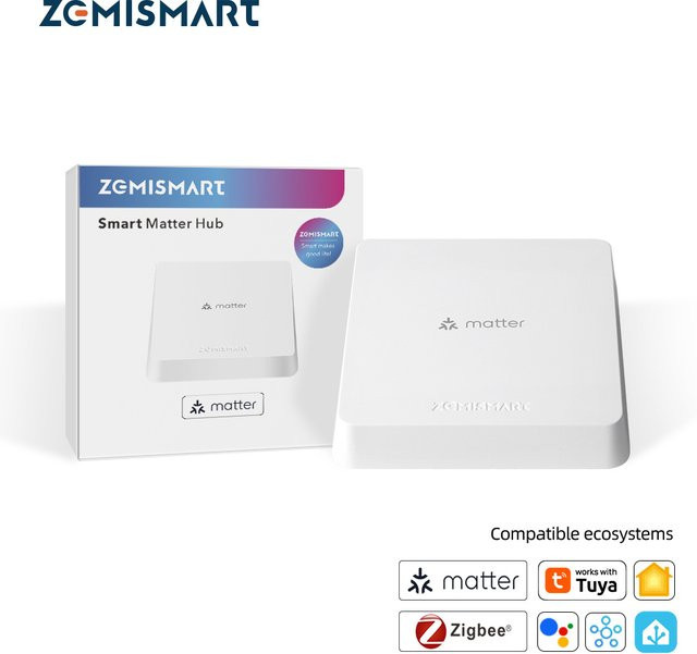 Zemismart Matter Zigbee Thread Hub Smart Home Bridge als Gateway kompatibel mit Tuya App, Google Home und SmartThings - Bild 1