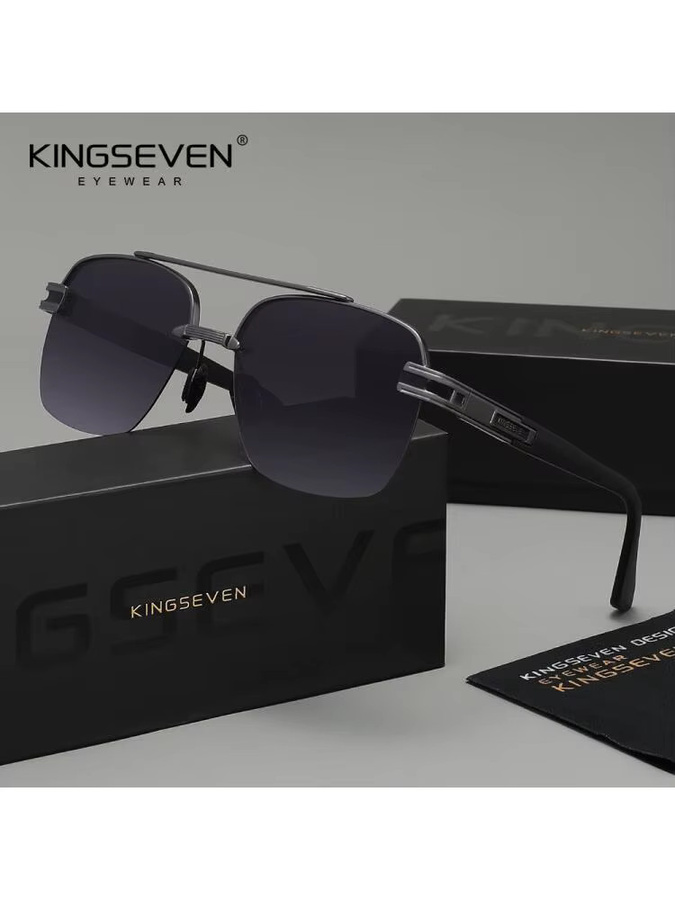 KINGSEVEN Sonnenbrille Halbrahmen, square, polarisiert, Unisex - Bild 4