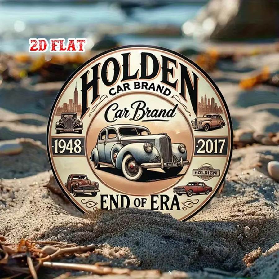 CIFBUY Halloden Heritage Vintage Auto Metallschild Rund in Multicolour zur Wanddekoration für Garage und Bar - Bild 4