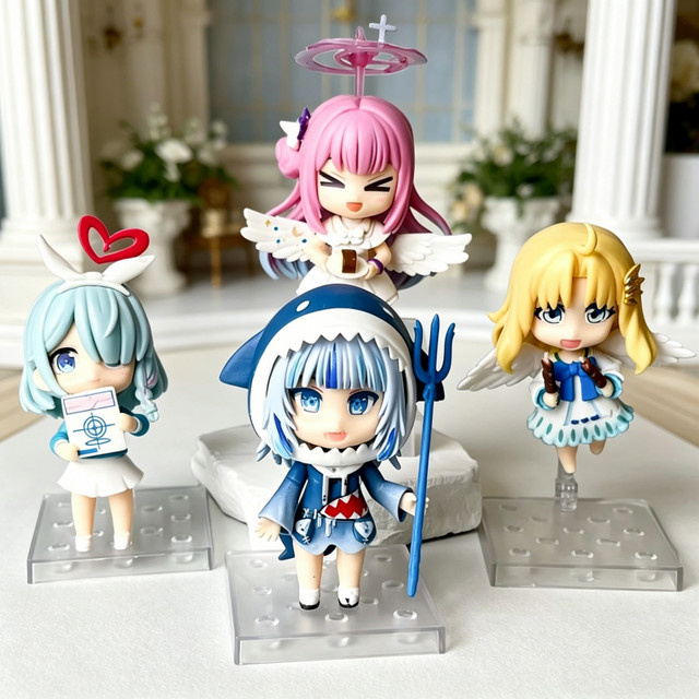 Bandai Anime Arona Gawr Gura Mika Filo Q-Version Figur, PVC-Set - Bild 1