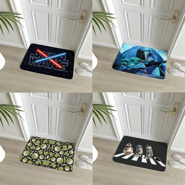 Beast Kingdom S-Star W-Wars Teppich, rutschfeste rechteckige Matte in Schwarz, B/T: 60 x 40 cm - Bild 1