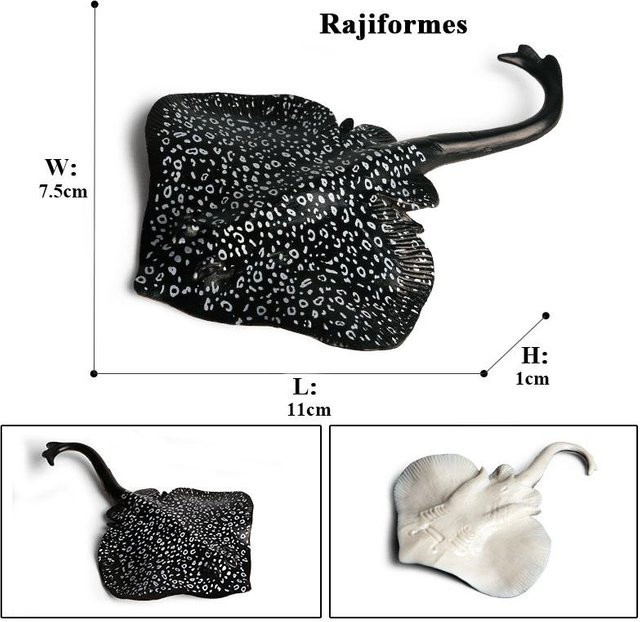 Oenux Meerestiere Rochen Teufelsrochen Mantarochen Spielfiguren 10-teiliges Set - Bild 1