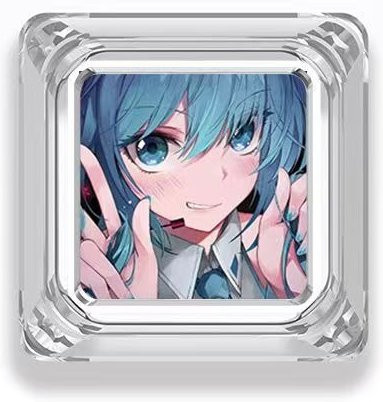 Bandai Anime Hatsune Miku Puppe Transparente Tastenkappe für Mechanische Tastaturen mit Kreuzanschluss - Bild 1