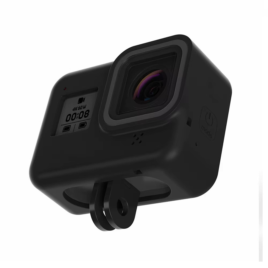 Silikonhülle und Displayschutzset für GoPro Hero 8 in Schwarz mit gehärtetem Glas - Bild 3