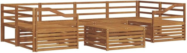 vidaXL Outdoor-Sofagarnitur 7-teilig aus Akazienholz in Braun - Bild 1