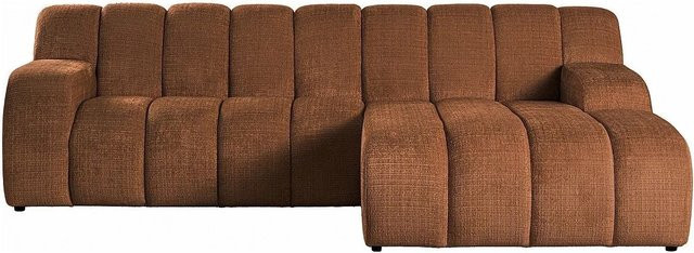 Beladon Ecksofa in Terracotta mit gestepptem Effekt und Chenille-Stoff, Breite: 272 cm - Bild 1