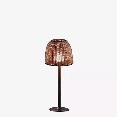 Bover Atticus LED Pollerleuchte aus Metall in Schwarz und Braun im Boho-Design - Bild 1