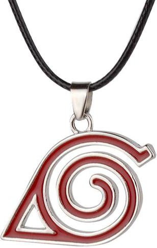 SILVERHOO Halskette Naruto Logo Anhänger, Kupfer, Silber, Unisex - Bild 1