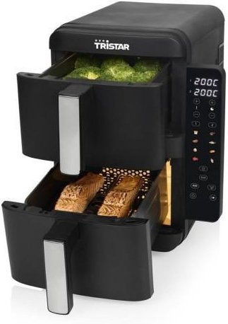 Tristar FR-907 Stack Doppel-Heißluftfritteuse in Schwarz mit Timer und 2400 Watt - Bild 1