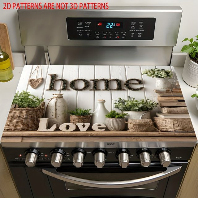 Home Love Herdabdeckung als rutschfeste und hitzebeständige Brennermatte für Elektro- und Gasherde - Bild 1