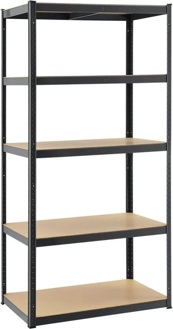 Juskys Lagerregal Basic Schwerlastregal aus verzinktem Metall in Grau, 5 Böden, B/T/H: 200 x 100 x 60 cm - Bild 2