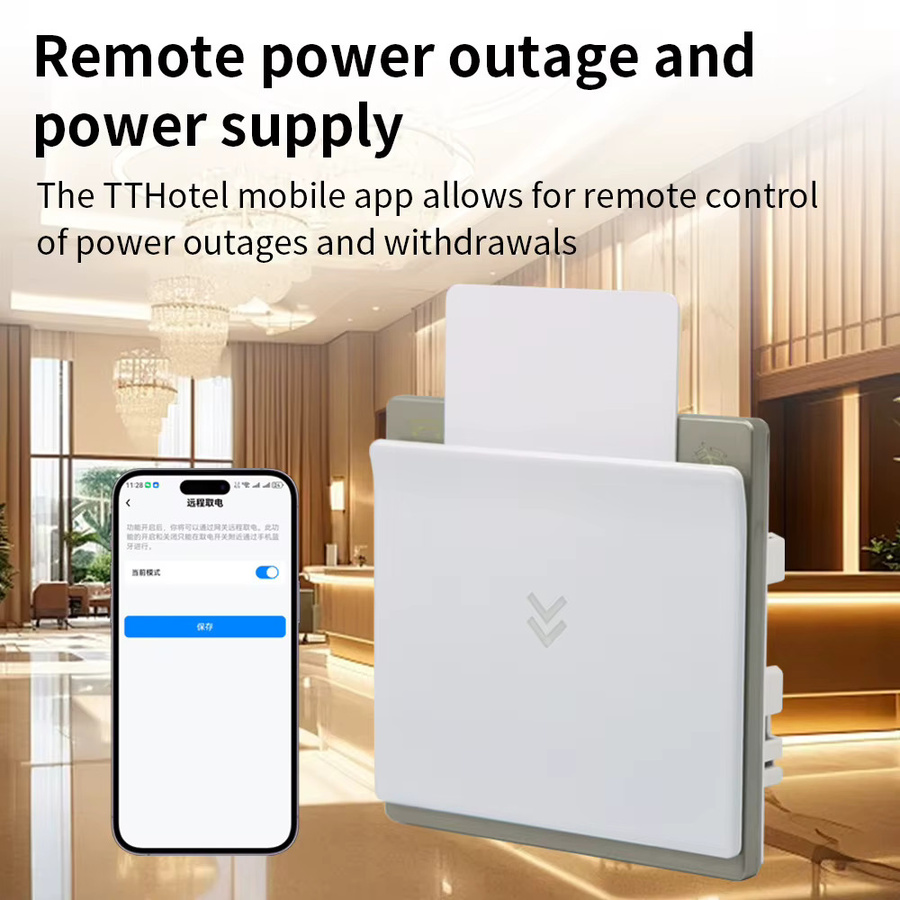 LUCKING DOOR ES3 Wifi TTLOCK TTHotel Power Saver Energie-Schalter mit 13,56 MHz S50 RFID-Kartenleser und App-Steuerung in Weiß - Bild 3