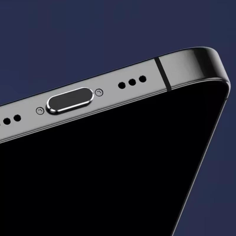 Metall-Staubschutz für Samsung Galaxy S26 Ultra S25 S24 Serie mit Aufbewahrungsbehälter, USB-C Schutzkappen, Farbe: Grau - Bild 6