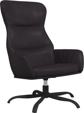 vidaXL Relaxsessel Schwarz aus Kunstleder mit Metallrahmen und 360-Grad-Drehfunktion