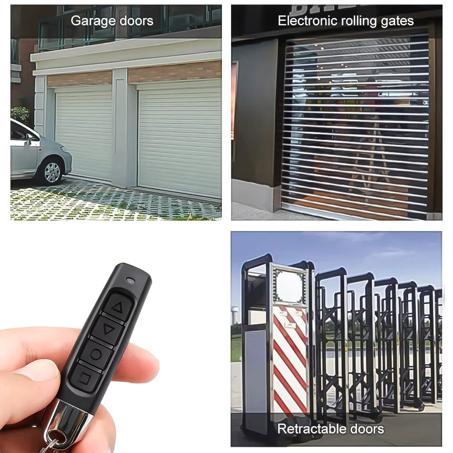 KEBIDU 5er Set 433MHz Kopier-Fernbedienung für elektrische Garagentore und Türöffner, Wireless Duplizierer Klon-Sender, Schwarz - Bild 2