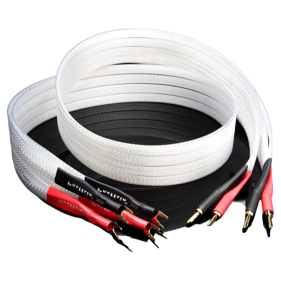 Preffair HIFI Lautsprecherkabel Paar 8N OCC versilbert mit PTFE-Isolierung in Silber - Bild 7