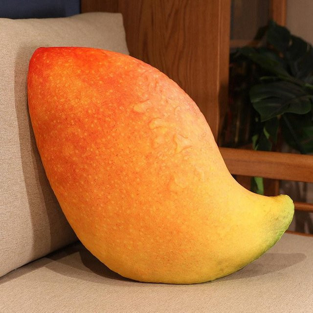 Yiran toy Plüschkissen in Obst-Optik als dekoratives Sitzkissen und Rückenstütze, Orange - Bild 1