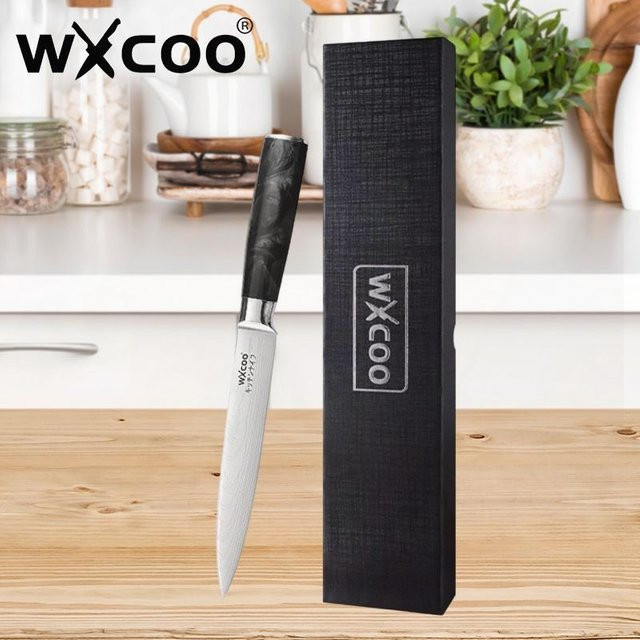 WXCOO Damaskus Küchenbeil Cleaver in Silber zum Schneiden von Fleisch und Obst - Bild 1