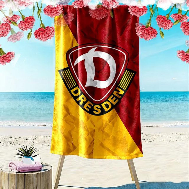 SG Dynamo Dresden Print Strandtuch von My City Home, Gelb, B/H: 70 x 140 cm - Bild 1
