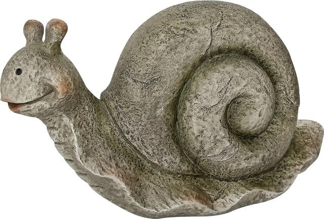 Gartenfigur Schnecke aus Polyresin in Braun, Höhe: 12,5 cm - Bild 1