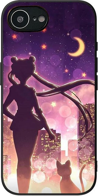 Anime Sailor Moon Handyhülle für Apple iPhone 16 15 14 Pro Max Plus und iPhone 16e in Lila - Bild 1