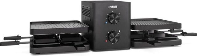Princess Purify Raclette Grill in Schwarz mit 8 Pfännchen, Antihaftbeschichtung, einstellbarem Thermostat und Luftabsaugung - Bild 1