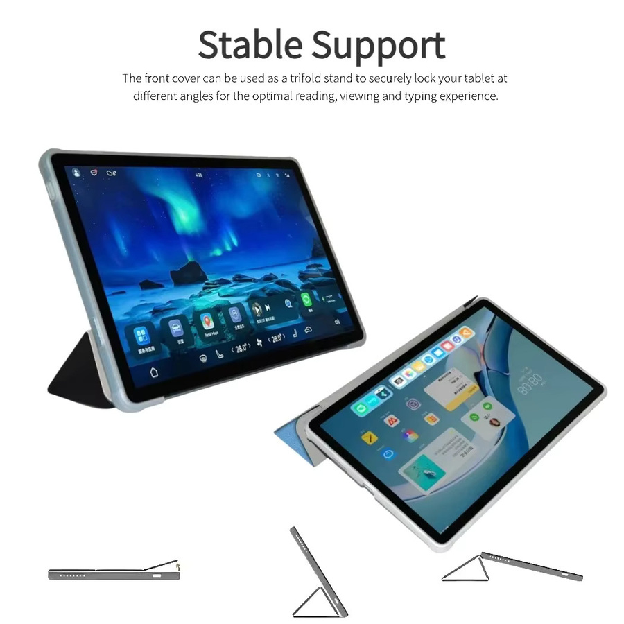 Smart Cover für Teclast P50Ai P50 2025 Tablet-Hülle in Blau mit klappbarem Ständer, PU-Leder und weicher TPU-Rückschale sowie Auto Sleep/Wake-up Funktion - Bild 2
