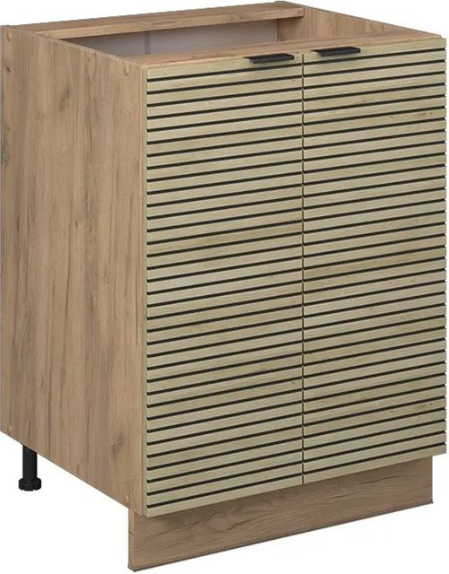 Vicco Küchenunterschrank Fame-Line Eiche gefräst, Breite: 60 cm, ohne Arbeitsplatte - Bild 2