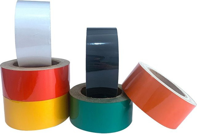 Satop Cinta Reflektierendes Klebeband wasserdicht für Auto und Sicherheitsmarkierung Breite: 5 cm, Länge: 5 m, Farben: Weiß, Rot, Gelb, Orange - Bild 1