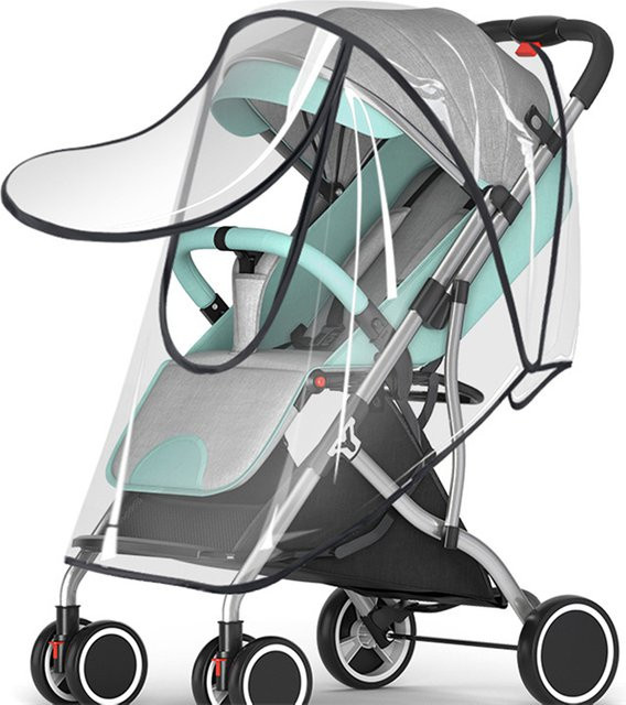 Universelle transparente Regenabdeckung für Kinderwagen und Buggys als atmungsaktiver Wind- und Sonnenschutz - Bild 1