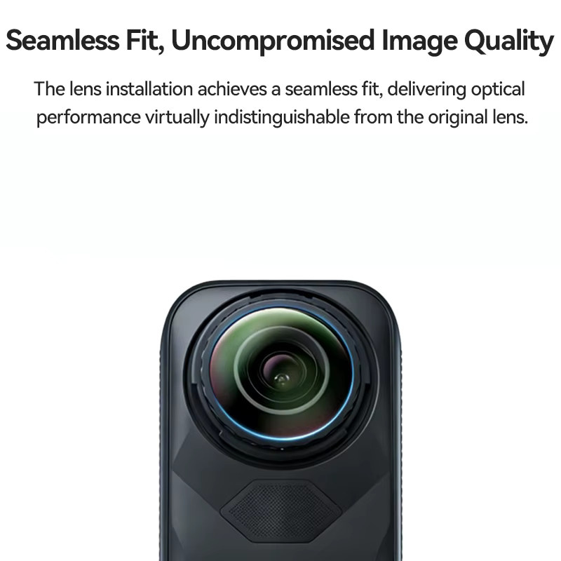 Insta360 X5 Objektiv-Ersatzkit mit abnehmbarem Reparaturglas und Halterung in Schwarz - Bild 5