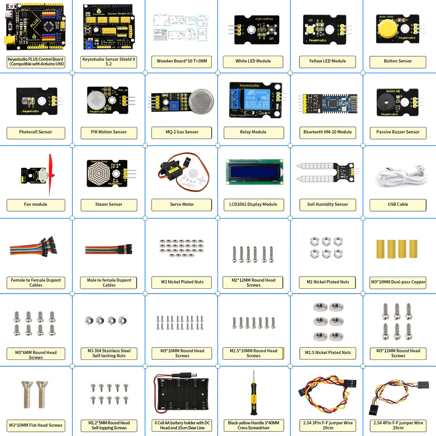 Keyes Studio Smart Home Kit für Arduino mit UnoPlus Board, Mixly und Scratch Programming, DIY House Kit, Multicolor - Bild 6