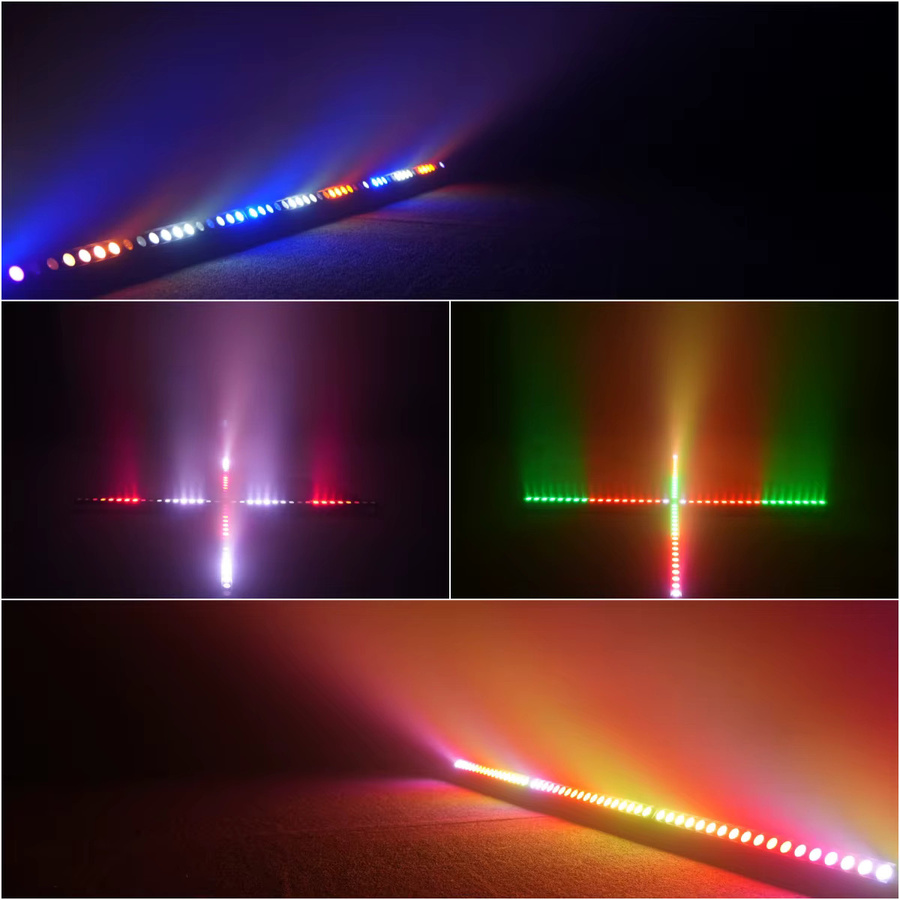 2 Stück HYULIGHTS RGBW 4-in-1 LED-Wallwasher-Leuchten mit 200W, 18 Pixeln und 18-Zonen-Steuerung für professionelle DJ-Bar und Bühnenbeleuchtung in Schwarz - Bild 3