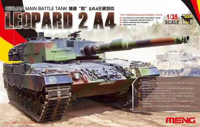MENG Hyundai Leopard 2A4 Kampfpanzer, Plastikmodellbausatz, 1/35, ab 14 Jahren - Bild 3
