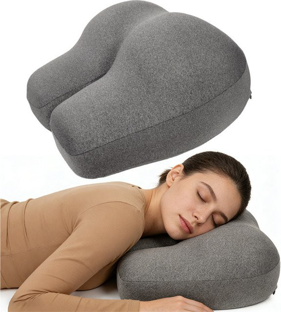 HEHUAI HT 3D Po-Form-Kissen aus Memory-Schaum in Grau - Bild 1